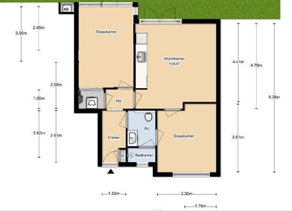 Floor plan - Esther de Boer-van Rijkstraat 22, 1065 GN Amsterdam 